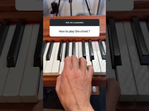 "G minor" chord on Piano