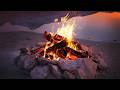 LIVE GREAT SALT LAKE CAMPFIRE Virtual Fireplace Video With Nature Sounds For Meditation