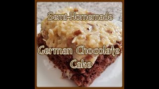 homemade german chocolate cake with coconut pecan frosting
