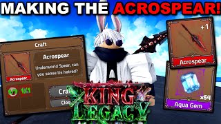 Getting The *NEW* Legendary Acrospear In Roblox King Legacy Update 5... Here