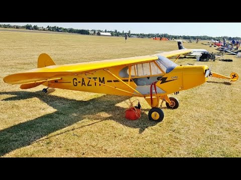 GIANT SCALE PIPER CUB & De HAVILAND CHIPMUNK RC DISPLAY - LMA COSFORD 100 yrs MEMORIAL SHOW - 2018