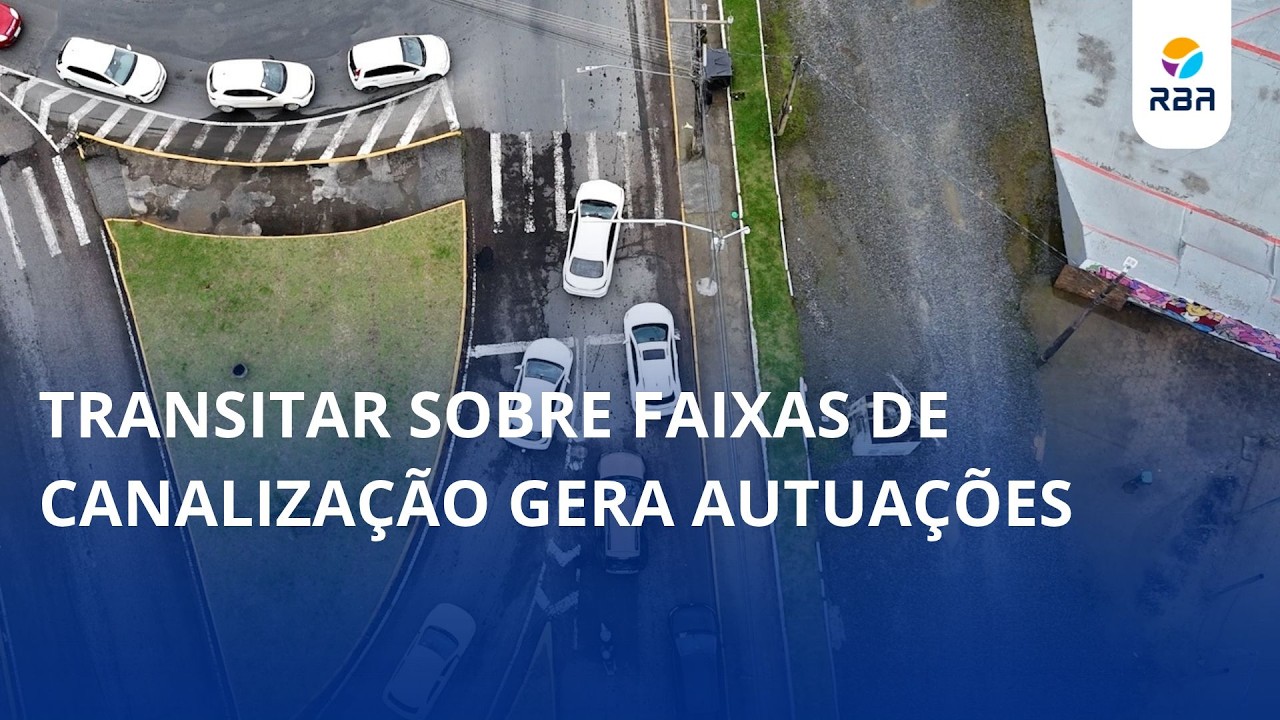 Transitar sobre faixas de canalização gera autuações