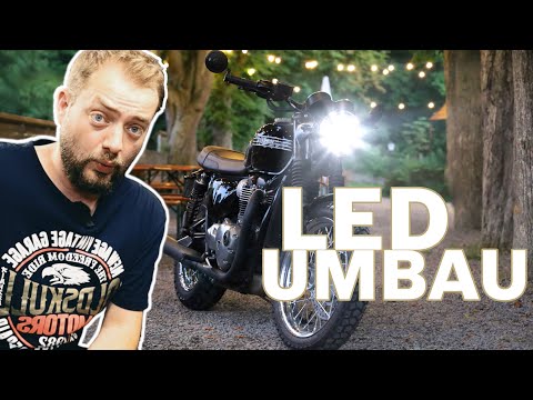 Test von LED Motorrad Scheinwerfern für 50€