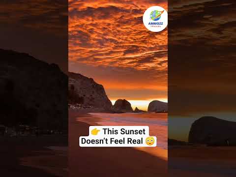 This sunset in Chile looks unreal 😳 #ammozz #travel #shorts #sunset