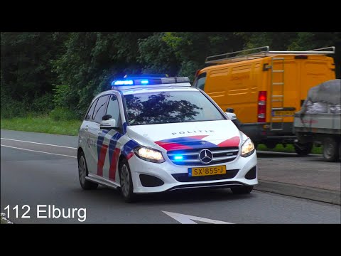 [Piepende banden] PRIO 1 Politie B-Klasse 2018 met spoed naar een lijkvinding in Elburg