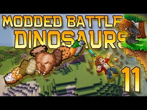 Minecraft: Modded Dinosaur Survival Let's Play w/Mitch! Ep. 11 - How To Feed Your Dinosaurs!