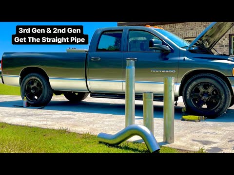 MBRP 5 Inch Straight Pipe Install On A 3rd Gen And A 2nd Gen Cummins!