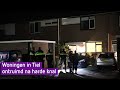 Weer brand gesticht bij woning Tiel, harde knal vermoedelijk zwaar vuurwerk