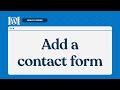 How To Add A Contact Form On WordPress Com