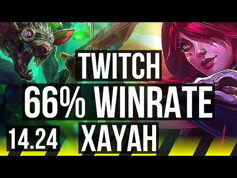 TWITCH & Rakan vs XAYAH & Karma (ADC) | 66% winrate | KR Master | 14.24