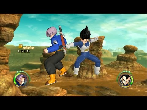 Dragon Ball Raging Blast 2 - Trunks (sword) vs Vegeta [720p 60 fps] トランクス vs ベジータ