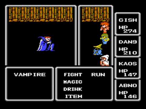 Final Fantasy Video Walkthrough Part 19 - Earth Cave 3, Vampire