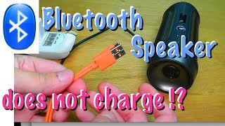 Bluetooth speaker does not charge - EASY FIX