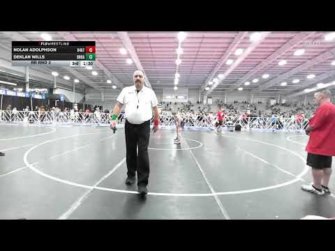 106 lbs Rr Rnd 3   Nolan Adolphson, 84 Athletes Black vs Deklan Wills, Broad Axe Wrestling Academy H