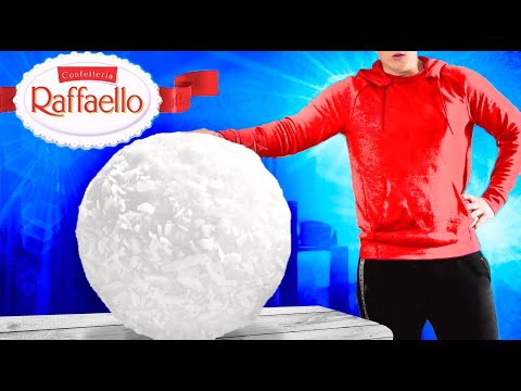 Giant Raffaello | How to Make The World’s Largest DIY Raffaello by VANZAI COOKING