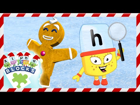 Alphablocks - Can You Find the Gingerbread Man? ? | #Christmas Games | Phonics
