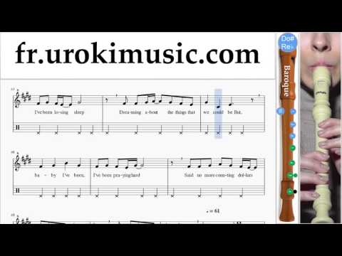 Cours de Flute à bec B. OneRepublic - Counting Stars Partie#2 Partitions Mélodie Сhansons Tuto