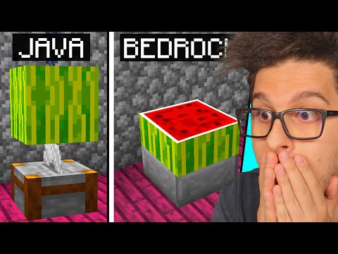 MINECRAFT: JAVA vs BEDROCK - 15 DIFFERENZE