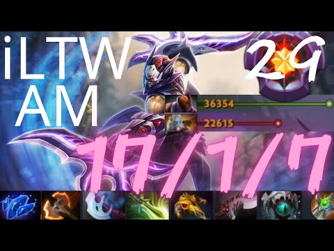 iLTW Anti-Mage vs Phantom Lancer, Tinker, Dragon Knight - pause chats, nice Curses - dota2
