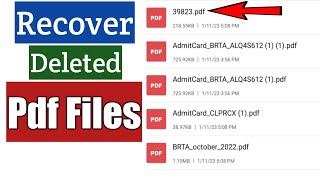 How To Recover Deleted Pdf Files From Android Phone
