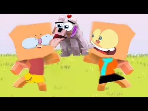 Minecraft Mongo e Drongo levam Defuntinho passear - com bicho de estimação - pats