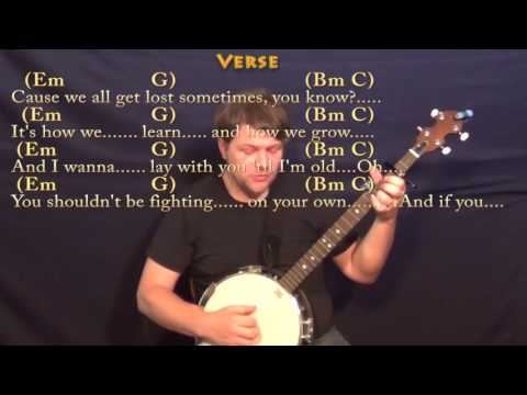 Cold Water (Major Lazer) Banjo Cover Lesson with Chords/Lyrics - Capo 2nd
