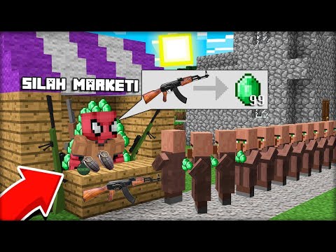 FAKİR SİLAH SATICISI OLDU! (1 SİLAH 99 ZÜMRÜT) - Minecraft