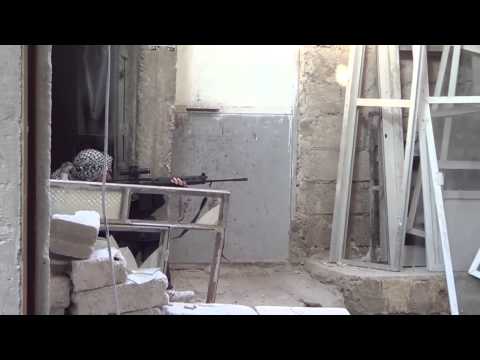 استهداف تحركات قوات النظام قرب طريق مطار دمشق الدولي في محيط بلدة بيت سحم في ريف دمشق بواسطة قناص من قبل كتيبة الفقهاء الصالحين