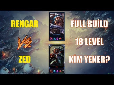 Rengar vs Zed Full Build 18 Level 1v1