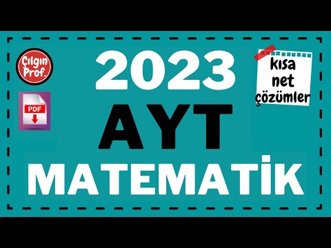 2023 AYT MATEMATİK [+PDF] - 2023 AYT Matematik Soru Çözümleri