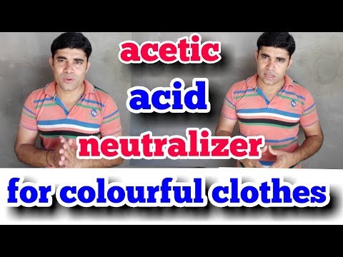 Acetic acid neutralizer for laundry use