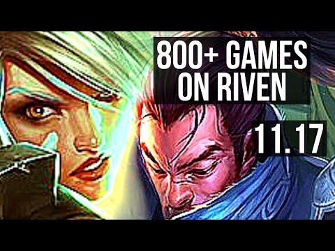 RIVEN vs YASUO (MID) | 13/0/5, Legendary, 6 solo kills, 800+ games | BR Master | v11.17