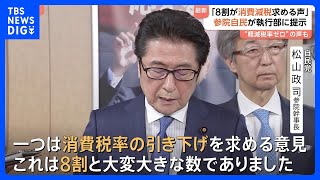 参院選控え自民で公約の目玉に“減税”求める声　自民参院議員の8割が消費税率の引き下げ求める　立憲民主でも議論続く｜TBS NEWS DIG