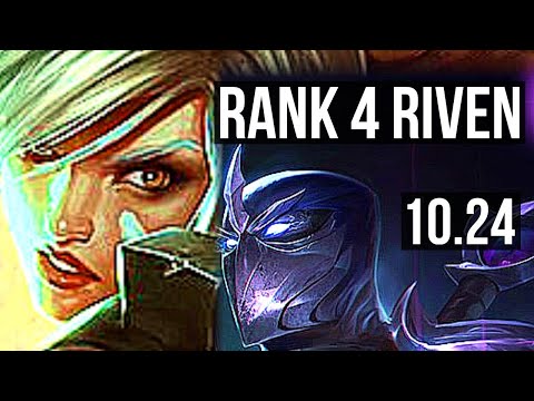 RIVEN vs SHEN (TOP) | Rank 4 Riven, 7 solo kills, Godlike, 300+ games | EUW Challenger | v10.24