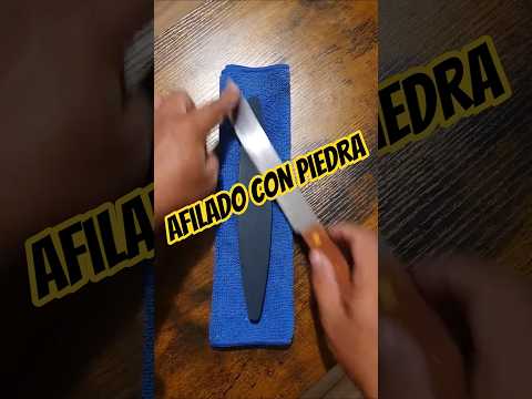 COMO AFILAR UN CUCHILLO CON PIEDRA DE AFILAR  #cuchillos  #herramientas