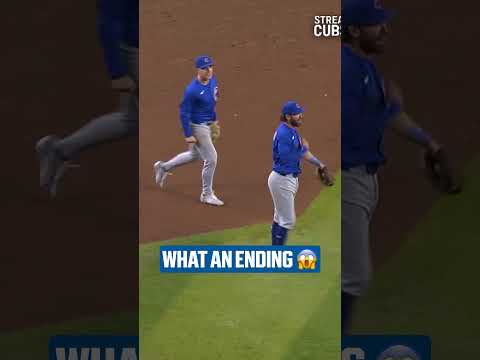 Dansby Swanson's heads up play closes out the game for the Cubs! 😲