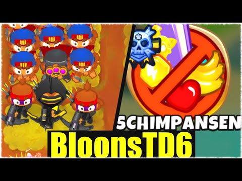 NUR MIT WURFPFEILAFFEN SCHIMPANSEN SCHAFFEN? - Bloons Td6 [Deutsch/German]