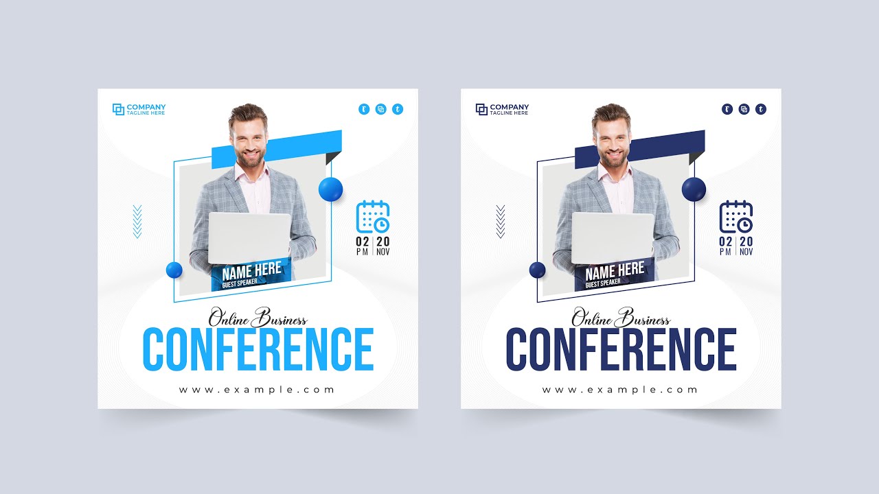 Live Webinar Conference Business Free Download | Webinar Social Media Post Vector