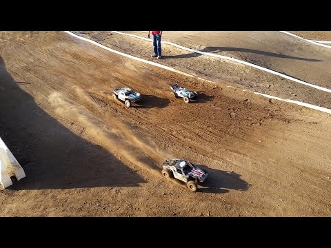 1/5th Scale R/C Trucks Practice Racing At Irvine Lake RC Park - December 20th 2015 - Silverado CA