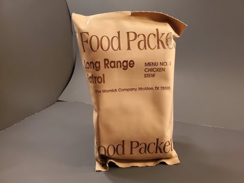 1998 US LRP Chicken Stew Food Packet Long Range Patrol Freeze Dried MRE Review Ration Taste Testing