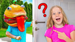 Nastya and dad VS garbage Challenge for kids