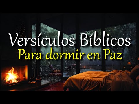 Duerme con la Palabra de Dios y lluvia relajante | Versiculos Biblicos de Paz | Bible in Spanish