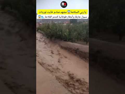 سيول جارفة وأمطار طوفانية كتدمر الفلاحة فإقليم ميدلت🌊😱 #explorepage