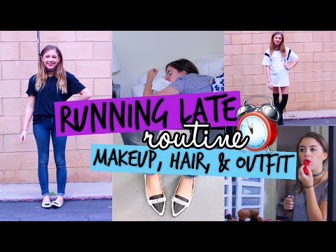 Running Late for School Routine: Outfit, Makeup, & Hair Ideas!