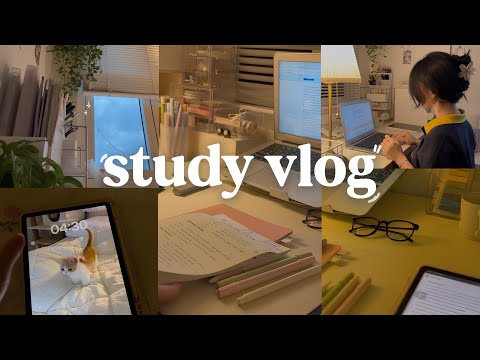 STUDY VLOG | 4:30 am productive mornings, studying, walking, coffee, taking notes₊˚✧ ﾟ.