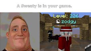 Mr Incredible becoming uncanny but Minecraft Bedwars