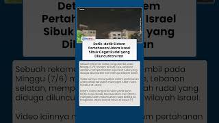 Detik-detik Sistem Pertahanan Udara Israel Sibuk Cegat Rudal yang Diluncurkan Iran