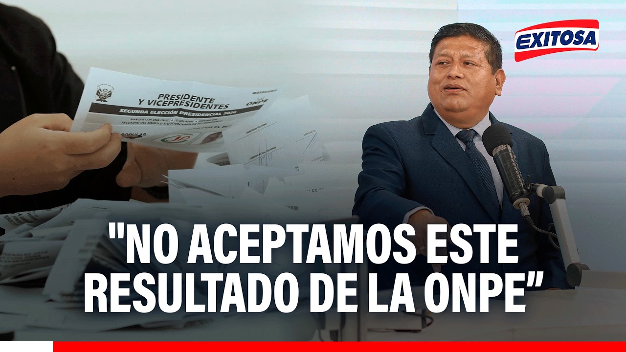 🔴🔵 Vocero de Juntos por el Perú rechaza resultados de la ONPE y alega causales de nulidad