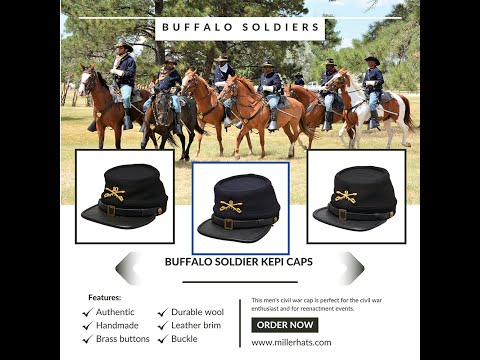 Buffalo Soldier Kepi Caps for Reenactment events. #buffalosoldier #cavalry #military