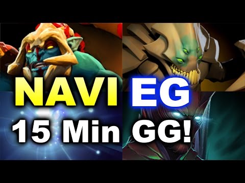 NAVI EG - 15 MIN GG!  StarLadder i-League 2 Dota 2